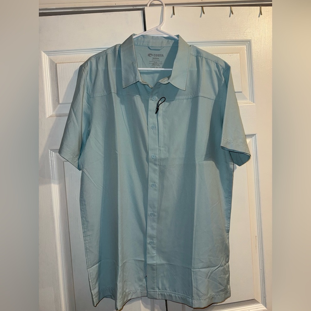 Costa Men’s Seafoam Green Short-Sleeve Button-Down Shirt